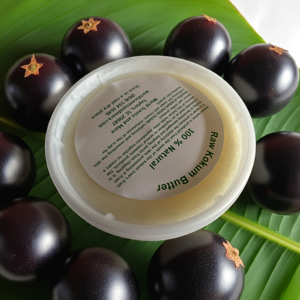 100% Raw Kokum Butter 8 oz (226.796 g) Naturally Softens Skin and Stimulates Scalp for Hair Growth