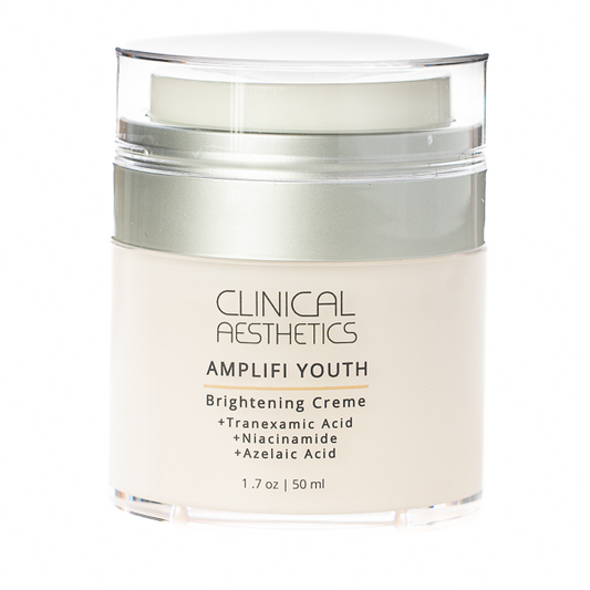 Clinical Aesthetics Amplifi Youth Brightening Creme with Tranexamic Acid, Niacinamide, and Azelaic Acid 1.7 Oz