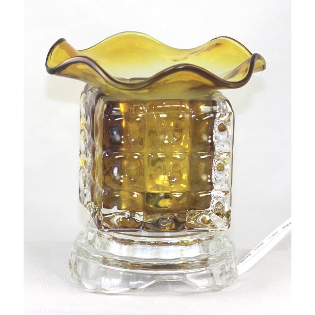 Brown Dice Shape Dimmer Fragrance Lamp, Aromatic Oil burner, Wax Melter