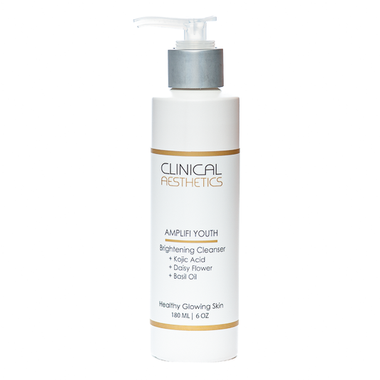 Clinical Aesthetics Amplifi Youth Brightening Cleanser with Kojic Acid, Daisy Flower and Basil Oil, 6 Oz