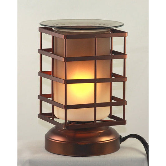 Square Bird Cage Electric Touch Lantern Aromatic Oil burner, Fragrance Lamp, Wax Melter