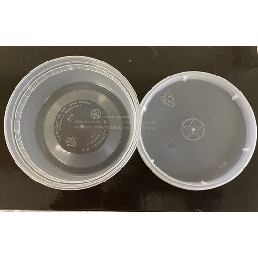 8 oz plastic container with lid bundle of 6 units