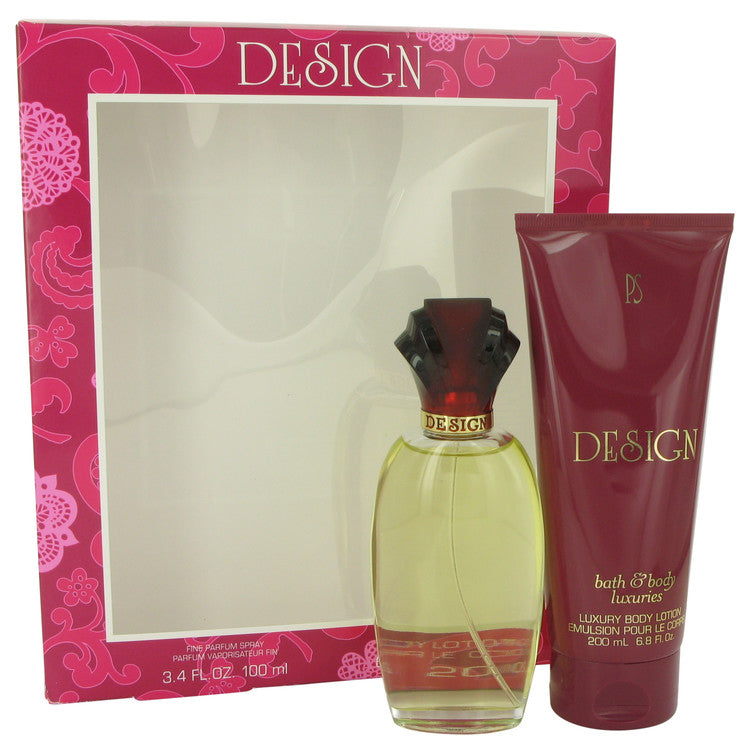 Design by Paul Sebastian Perfume for Women Gift Set, 3.4 fl. oz. Eau de Parfum Spray + 6.7 oz Body Lotion