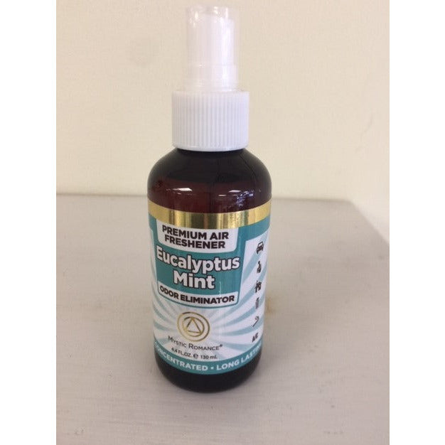 Mystic Romance Eucalyptus Mint Premium Air Freshener Odor Eliminator 4.4 oz bottle  Long Lasting