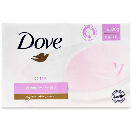 Dove Pink Beauty Bar Soap, 4 pack