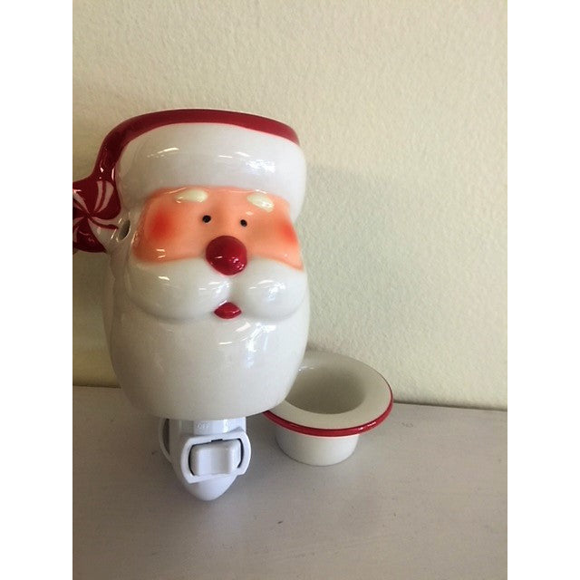 Red and white jolly Santa  electric plug in aromatic oil burner, scented oil warmer, wax melter