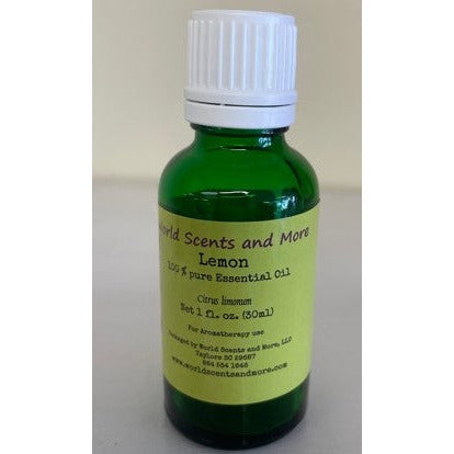 World Scents 1 oz bottle Lemon Pure Aromatherapy Essential Oil 100% (30 ml)