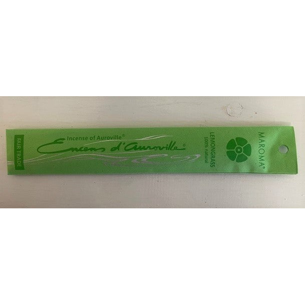 Maroma Lemongrass stick Incense 100% Natural Made with Natural Essential Oils, 10 sticks