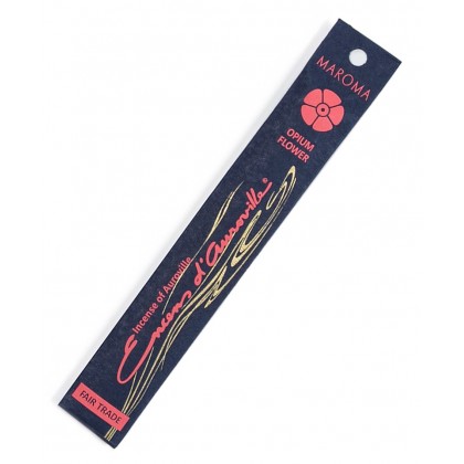 Maroma Opium Flower stick Incense 100% Natural Made with Natural Essential Oils, 10 sticks