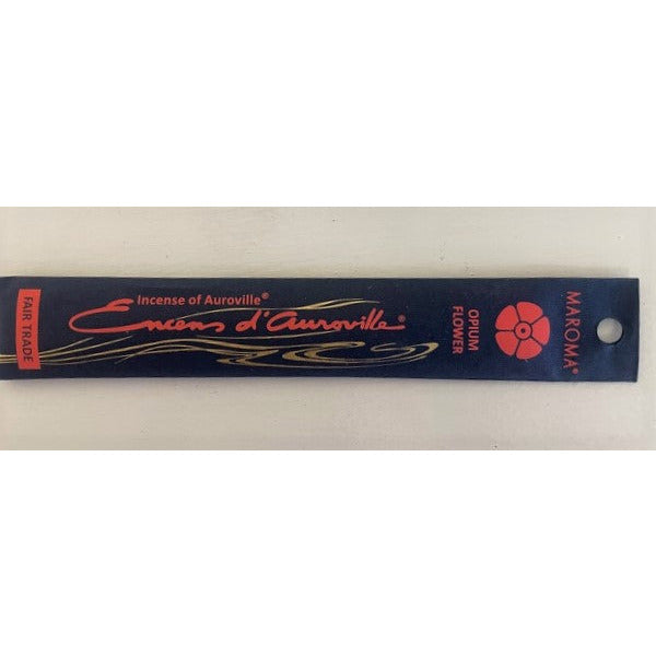 Maroma Opium Flower stick Incense 100% Natural Made with Natural Essential Oils, 10 sticks