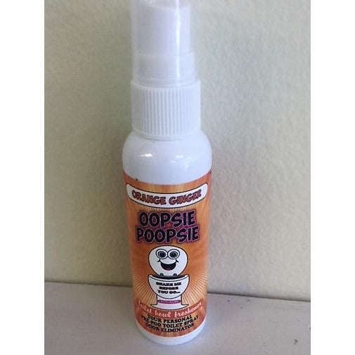 Orange Ginger Scent Oopsie Poopsie Concentrated Toilet bowl freshener 2 oz bottle