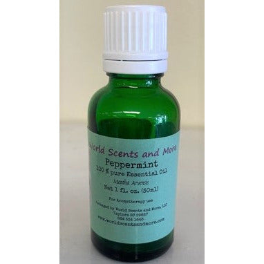 World Scents 1 oz bottle Peppermint Pure Aromatherapy Essential Oil 100% (30 ml)