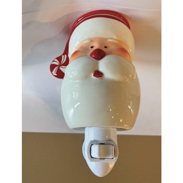 Red and white jolly Santa  electric plug in aromatic oil burner, scented oil warmer, wax melter